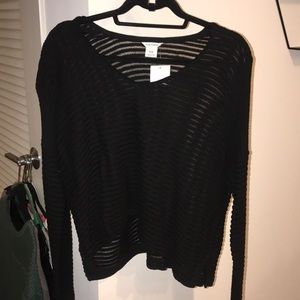 Club Monaco black sheer sweater size M